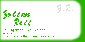 zoltan reif business card